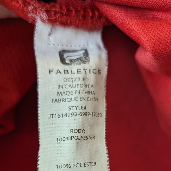 Fabletics Europa Matte Red Pullover Hooded Windbreaker: Women's Small - Picture 11 of 11